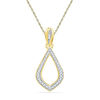 Thumbnail Image 0 of 0.13 CT. T.W. Diamond Petal Pendant in 10K Gold