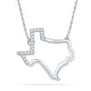 Thumbnail Image 0 of Diamond Accent Texas Necklace in Sterling Silver