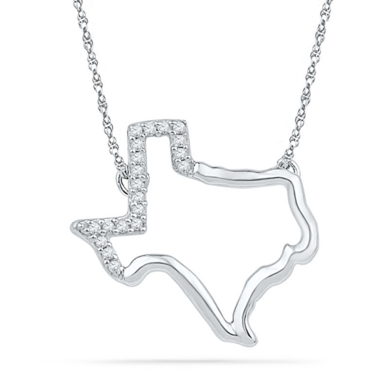 Diamond Accent Texas Necklace in Sterling Silver|Peoples Jewellers
