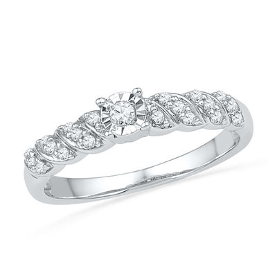 0.20 CT. T.W. Diamond Promise Ring in 10K White Gold