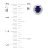 Thumbnail Image 1 of 5.0mm Blue Lab-Created Sapphire and 0.07 CT. T.W. Diamond Frame Stud Earrings in Sterling Silver