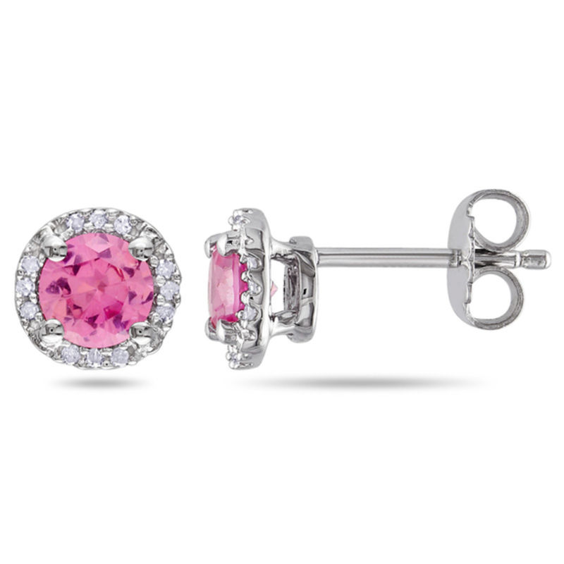 Natural pink deals sapphire earrings