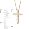 AVA Nadri Crystal Cross Pendant in Brass with 18K Gold Plate