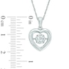Thumbnail Image 2 of Unstoppable Love™ 5.5mm Lab-Created White Sapphire Heart Pendant in Sterling Silver