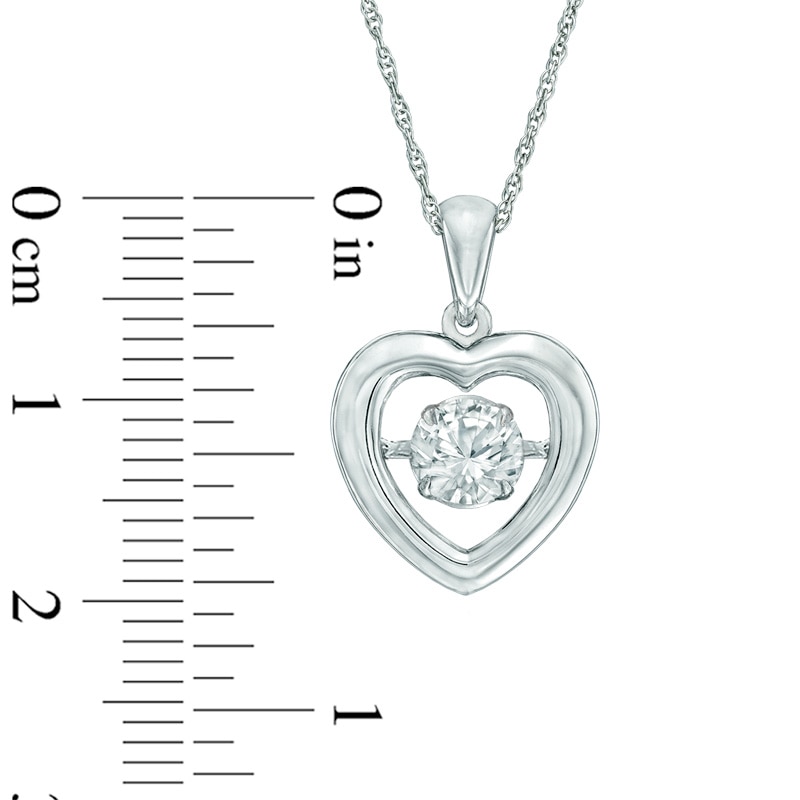 Unstoppable Love™ 5.5mm Lab-Created White Sapphire Heart Pendant in Sterling Silver