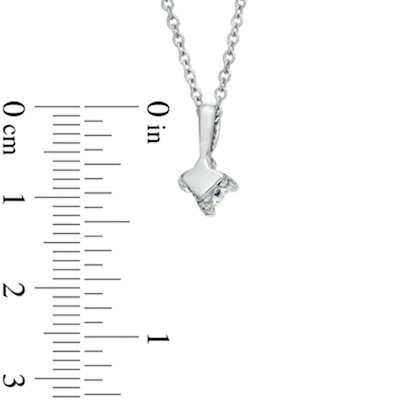 Vera Wang Love Collection 0.30 CT. T.W. Princess-Cut Diamond Pendant in 14K White Gold