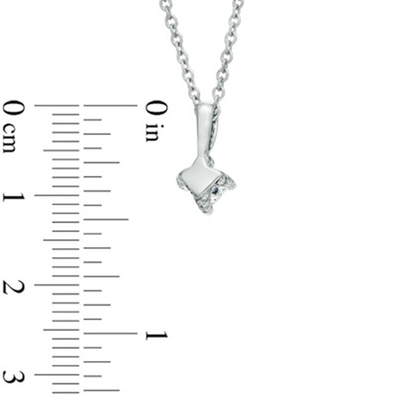 Vera Wang Love Collection 0.30 CT. T.W. Princess-Cut Diamond Pendant in 14K White Gold