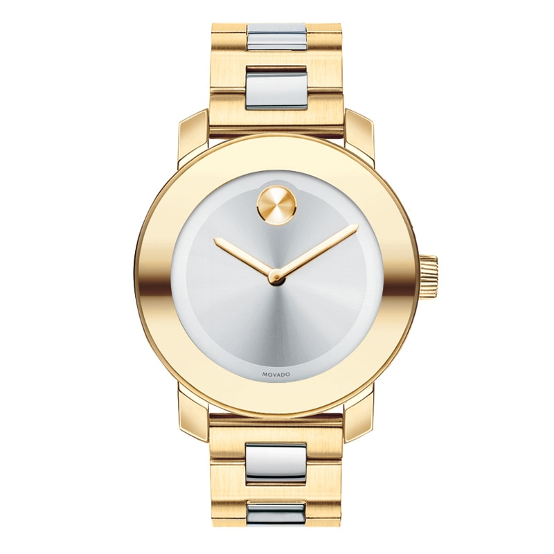 Ladies' Movado Bold® Two-Tone Watch with Silver Museum® Dial (Model: 3600129)|Peoples Jewellers