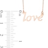Thumbnail Image 1 of Script "LOVE" Necklace in 14K Rose Gold