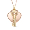 Thumbnail Image 0 of Heart and Key Pendant in 14K Two-Tone Gold