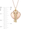 Thumbnail Image 1 of Heart and Key Pendant in 14K Two-Tone Gold