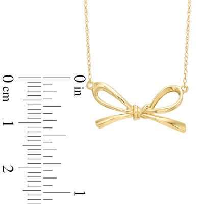 Bow Necklace in 10K Gold