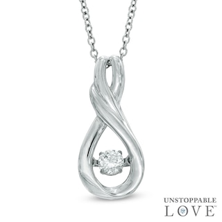 Unstoppable Love™ 0.14 CT. Certified Canadian Diamond Infinity Teardrop Pendant in 10K Gold (I/I2