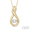 Thumbnail Image 0 of Unstoppable Love™ 0.14 CT. Certified Canadian Diamond Infinity Teardrop Pendant in 10K Gold (I/I2)