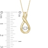 Thumbnail Image 1 of Unstoppable Love™ 0.14 CT. Certified Canadian Diamond Infinity Teardrop Pendant in 10K Gold (I/I2)