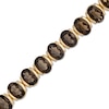 Thumbnail Image 0 of Oval Smoky Quartz Bracelet in Sterling Silver with 18K Gold Plate - 7.5"