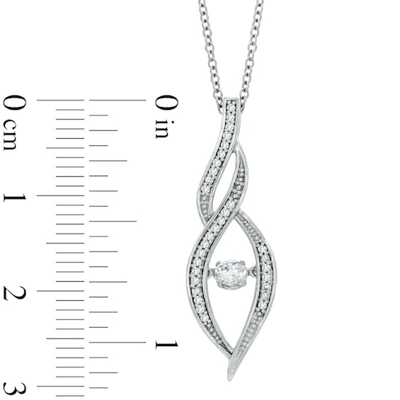 Unstoppable Love™ 0.30 CT. T.W. Certified Canadian Diamond Cascading Flame Pendant in 10K White Gold (I/I2)