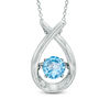 Unstoppable Love™ 6.0mm Swiss Blue Topaz Pendant in Sterling Silver