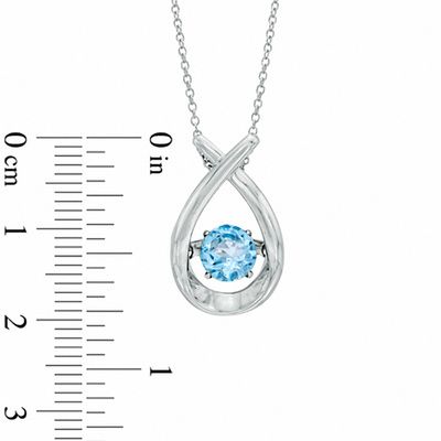 Unstoppable Love™ 6.0mm Swiss Blue Topaz Pendant in Sterling Silver