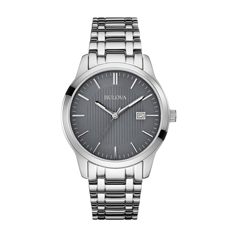 Men's Bulova Classic Watch with Grey Dial (Model: 96B224)