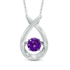 Unstoppable Love™ 6.0mm Amethyst Pendant in Sterling Silver