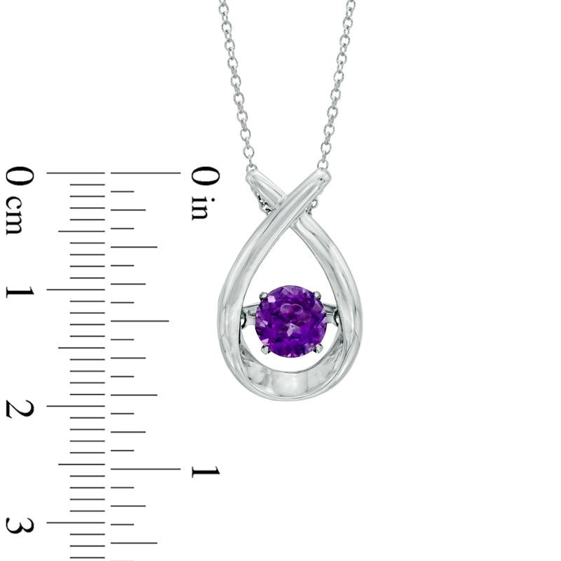 Unstoppable Love™ 6.0mm Amethyst Pendant in Sterling Silver