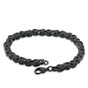 Thumbnail Image 1 of Men's 5.0mm Byzantine Chain Necklace and Bracelet Set in Black IP Stainless Steel - 24"