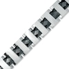 Thumbnail Image 0 of Men's 16.0mm Railroad Bracelet in Black Ceramic and Tungsten - 8.5"