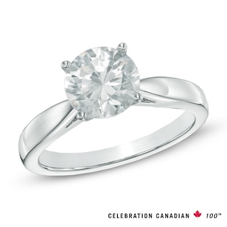 Celebration Canadian Lux® 3.00 CT. Certified Diamond Solitaire Engagement Ring in 18K White Gold (I/SI2)