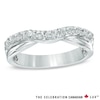 Thumbnail Image 0 of Celebration Canadian Lux® 0.40 CT. T.W. Certified Diamond Contour Wedding Band in 18K White Gold (I/SI2)