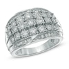 1.00 CT. T.W. Diamond Multi-Row Anniversary Ring in 10K White Gold