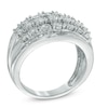 1.00 CT. T.W. Diamond Multi-Row Anniversary Ring in 10K White Gold