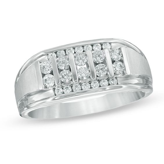 Men's 0.70 CT. T.W. Diamond Ring in Sterling Silver