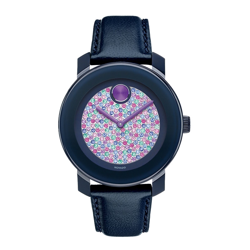 Ladies' Movado Bold® Watch with Rainbow Crystal Museum® Dial (Model: 3600263)|Peoples Jewellers