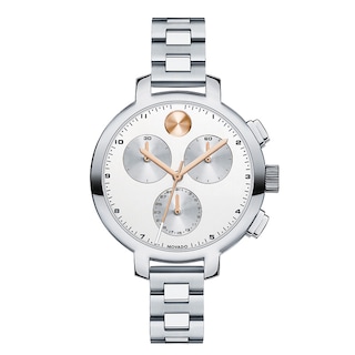 Ladies' Movado Bold® Chronograph Watch with Silver-Tone Dial (Model: 3600238)