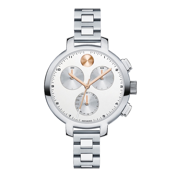 Ladies' Movado Bold® Chronograph Watch with Silver-Tone Dial (Model: 3600238)