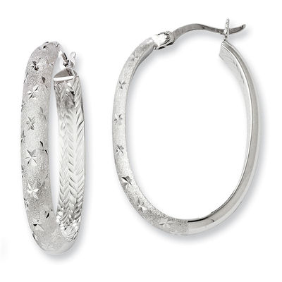 20mm Diamond-Cut Inside-Out Hoop Earrings in Sterling Silver