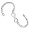 Sideways Infinity Double Strand Bracelet in Sterling Silver - 7.5"