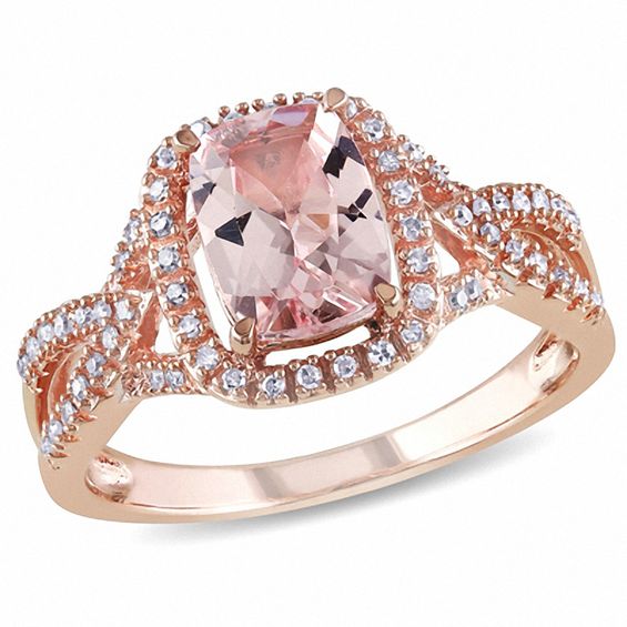 Zales oval 2025 morganite ring