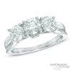 Thumbnail Image 0 of 1.45 CT. T.W. Diamond Past Present Future® Ring in 14K White Gold (I/I2)