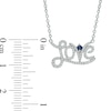 Vera Wang Love Collection 0.19 CT. T.W. Diamond "Love" Necklace in Sterling Silver