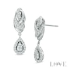 Vera Wang Love Collection 0.35 CT. T.W. Diamond Knot Drop Earrings in 14K White Gold