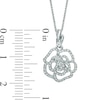 Vera Wang Love Collection CT. T.W. Diamond Rose Pendant in 14K Gold