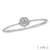 Thumbnail Image 0 of Vera Wang Love Collection 0.12 CT. T.W. Diamond Rose Bangle in Sterling Silver
