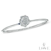Thumbnail Image 1 of Vera Wang Love Collection 0.12 CT. T.W. Diamond Rose Bangle in Sterling Silver