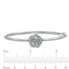 Thumbnail Image 2 of Vera Wang Love Collection 0.12 CT. T.W. Diamond Rose Bangle in Sterling Silver