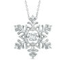 Thumbnail Image 0 of Unstoppable Love™ 6.0mm Lab-Created White Sapphire Snowflake Pendant in Sterling Silver