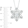 Thumbnail Image 1 of Unstoppable Love™ 6.0mm Lab-Created White Sapphire Snowflake Pendant in Sterling Silver