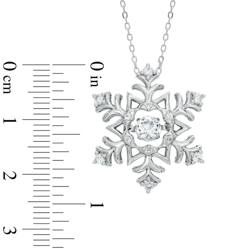 Unstoppable Love™ 6.0mm Lab-Created White Sapphire Snowflake Pendant in Sterling Silver