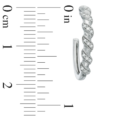 0.15 CT. T.W. Diamond Cascading Hoop Earrings in Sterling Silver